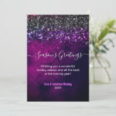 Kerstmis nieuwjaar paarse zwarte glitter druppels (Staand voorkant)