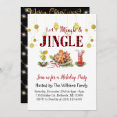 Kerstmis & Nieuwjaar uitnodigingskaart Feestdagenkaart (Voorkant / Achterkant)