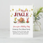 Kerstmis & Nieuwjaar uitnodigingskaart Feestdagenkaart (Staand voorkant)