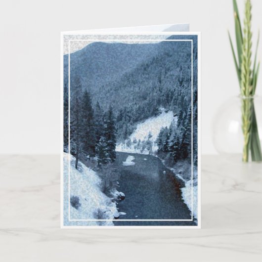 Kerstmis, Nieuwjaar, Vakantie - Blank Feestdagen Kaart (Voorkant)