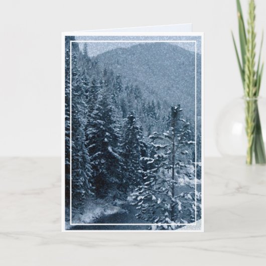 Kerstmis, Nieuwjaar, Vakantie - Blank Feestdagen Kaart (Voorkant)