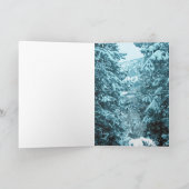 Kerstmis, Nieuwjaar, Vakantie - met sneeuw bedekte Feestdagen Kaart (Binnen)