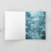 Kerstmis, Nieuwjaar, Vakantie - met sneeuw bedekte Feestdagen Kaart (Binnen)