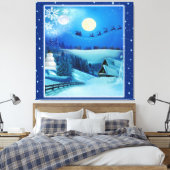Kerstmis & Nieuwjaar van 2024 Canvas Afdruk (Insitu (Slaapkamer))