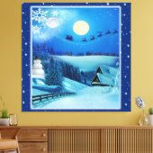 Kerstmis & Nieuwjaar van 2024 Canvas Afdruk (Insitu (Woonkamer))