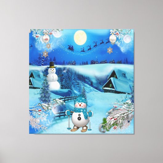 Kerstmis & Nieuwjaar van 2024 Canvas Afdruk (Voorkant)