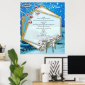 Kerstmis & Nieuwjaar van 2024 Poster (Thuiskantoor)