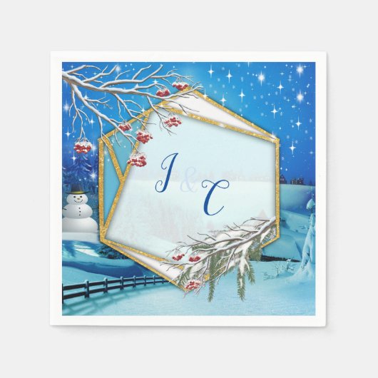 Kerstmis & Nieuwjaar van 2024 Servet (Voorkant)