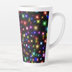 Kerstmis, Nieuwjaarsdag Kleurrijke Lichten-27317 Latte Mok