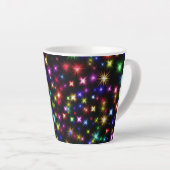 Kerstmis, Nieuwjaarsdag Kleurrijke Lichten-27317 Latte Mok (Rechterhoek)