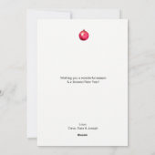 Kerstmis, Nieuwsstijl, topjaardes Feestdagenkaart (Achterkant)