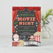 Kerstmis Night Holiday Kaart (Staand voorkant)