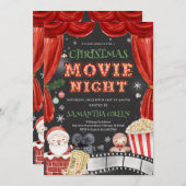 Kerstmis Night Holiday Kaart (Voorkant / Achterkant)