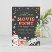 Kerstmis Night Holiday Kaart (Staand voorkant)