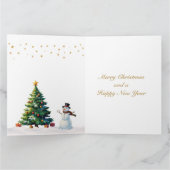 Kerstmis nijlpaard muts en sjaal kaart (Binnen)
