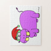 Kerstmis Nijlpaard Puzzel (Verticaal)