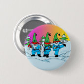 Kerstmis Ninja Elves Button (Voorkant /achterkant)