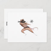 Kerstmis Ninja Mouse Feestdagenkaart (Voorkant / Achterkant)