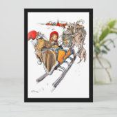 Kerstmis Nisse en Kersti Feestdagenkaart (Staand voorkant)