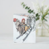 Kerstmis Nisse en Kirsti Feestdagenkaart (Staand voorkant)