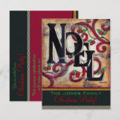 Kerstmis Noel ~ Ansichtkaart / Uitnodiging (Voorkant / Achterkant)