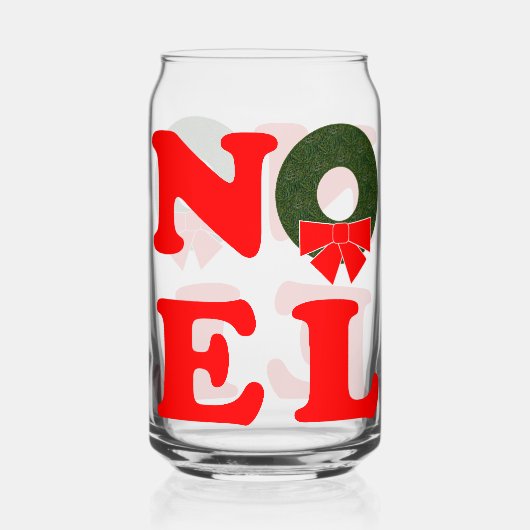 Kerstmis NOEL Blikvorm Glas (Achterkant)