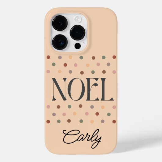 Kerstmis NOEL Boho Beige Case-Mate iPhone Case (Achterkant)