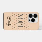 Kerstmis NOEL Boho Beige iPhone Hoesje (Achterkant horizontaal)