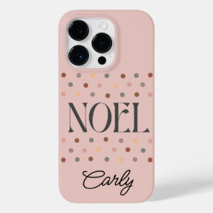 Kerstmis NOEL Boho Pink Case-Mate iPhone 14 Pro Hoesje