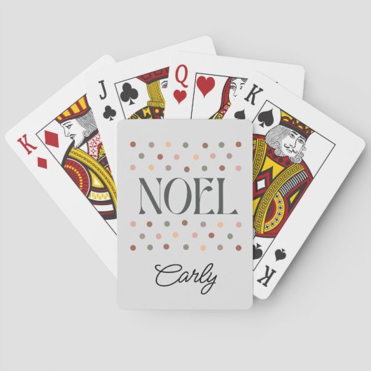 Kerstmis NOEL Boho Pokerkaarten (Achterkant)