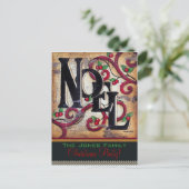 Kerstmis Noel ~ Briefkaart / Uitnodiging (Staand voorkant)
