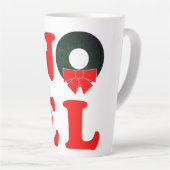Kerstmis NOEL Latte Mok (Rechterhoek)