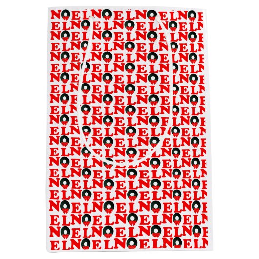Kerstmis NOEL Medium Cadeauzakje (Voorkant)