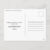 Kerstmis Noel modern 4 foto eenvoudig vakantie Feestdagenkaart (Achterkant)