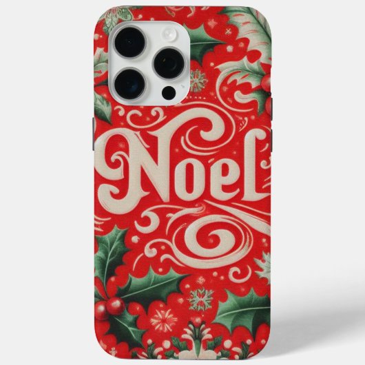Kerstmis Noel Rood & Groen Case-Mate iPhone Case (Achterkant)