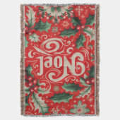 Kerstmis Noel Rood & Groen Deken (Voorkant Verticaal)
