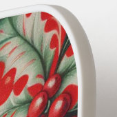 Kerstmis Noel Rood & Groen Pickleball Paddle (Links Detail)