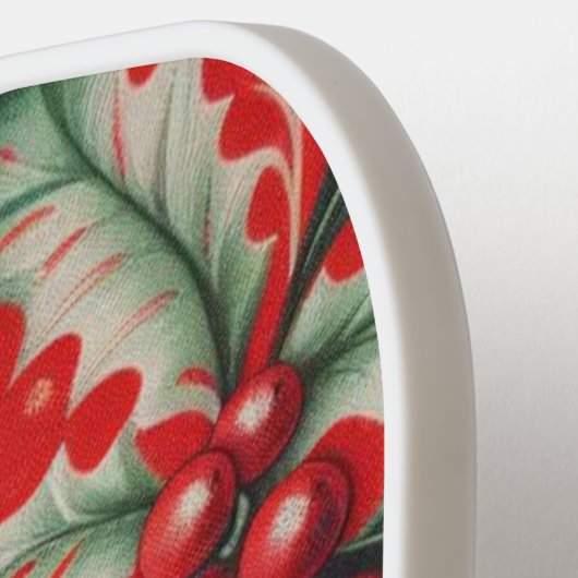 Kerstmis Noel Rood & Groen Pickleball Paddle (Links Detail)