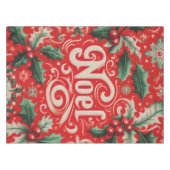 Kerstmis Noel Rood & Groen Tafelkleed (Voorkant (Horizontaal))