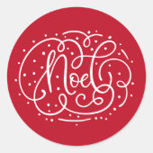 Kerstmis Noellabel Sticker Envelope Seal Vakantie (Voorkant)