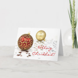 Kerstmis Nollaig Chridheil Holiday Kaart