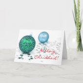 Kerstmis Nollaig Chridheil Holiday Kaart (Voorkant)