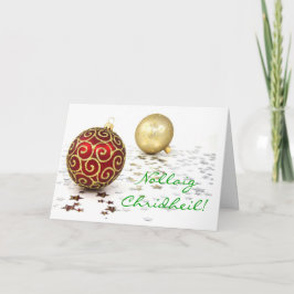 Kerstmis Nollaig Chridheil I Holiday Kaart