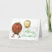 Kerstmis Nollaig Chridheil I Holiday Kaart (Voorkant)