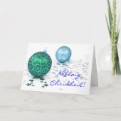 Kerstmis Nollaig Chridheil II Holiday Kaart (Voorkant)