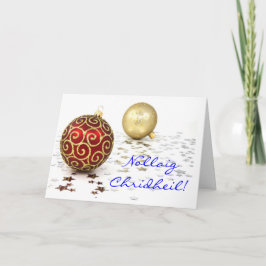 Kerstmis Nollaig Chridheil II Holiday Kaart