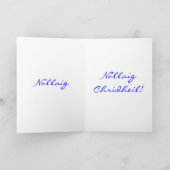 Kerstmis Nollaig Chridheil Paarse Star II Holiday Feestdagen Kaart (Binnen)