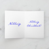 Kerstmis Nollaig Chridheil Red Star Holiday Kaart (Binnen)