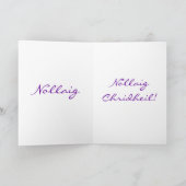 Kerstmis Nollaig Chridheil Red Star II Holiday Ca Feestdagen Kaart (Binnen)