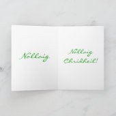 Kerstmis Nollaig Chridheil Red Star III Holiday C Feestdagen Kaart (Binnen)